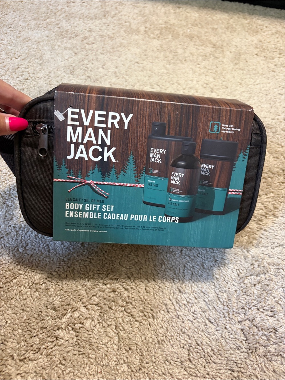 Every Man Jack Sea Salt Body Gift Set New Travel Tote